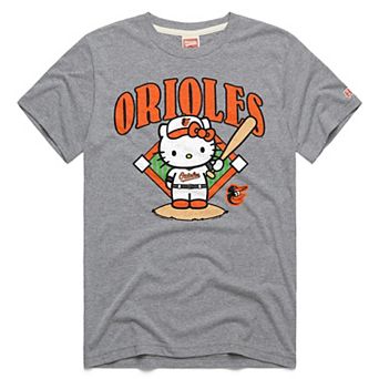 Unisex Homage Gray Baltimore Orioles Hello Kitty Tri-Blend T-Shirt