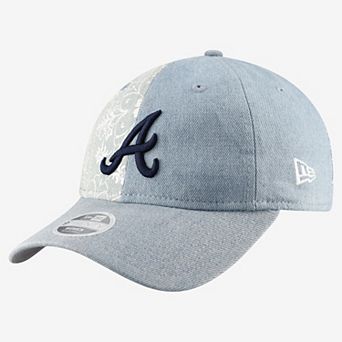 Women's New Era Atlanta Braves Denim Patchwork 9TWENTY Adjustable Hat