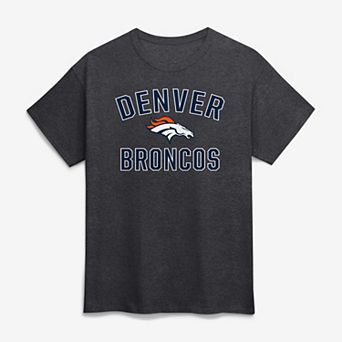 Men's Logo Athletic Charcoal Denver Broncos Cotton Victory Arch T-Shirt