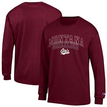 Men's Champion Maroon Montana Grizzlies Team Long-Sleeve T-Shirt