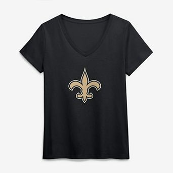 Women's Logo Athletic Black Cincinnati Bengals Primary Logo V-Neck T-Shirt