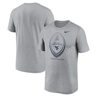 Men's Nike Gray West Virginia Mountaineers Primetime Legend Football Icon Dri-FIT T-Shirt