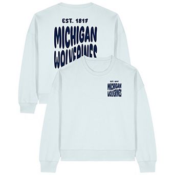 Women's Uscape Apparel Light Blue Michigan Wolverines Cloud Sweatshirt