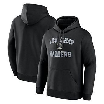 Men's Logo Athletic Black Las Vegas Raiders Arch Victory Hoodie