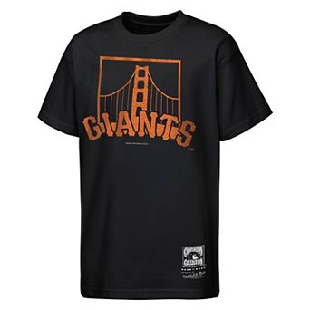 Youth Mitchell & Ness Black San Francisco Giants Big Face Mascot T-Shirt