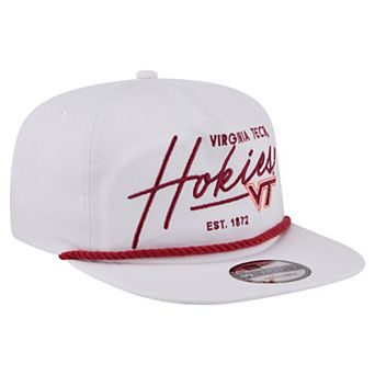Men's New Era White Virginia Tech Hokies Team Rope 19TWENTY Adjustable Hat