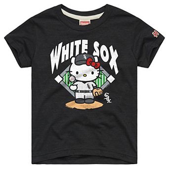 Youth Homage Charcoal Chicago White Sox Hello Kitty x MLB Tri-Blend T-Shirt