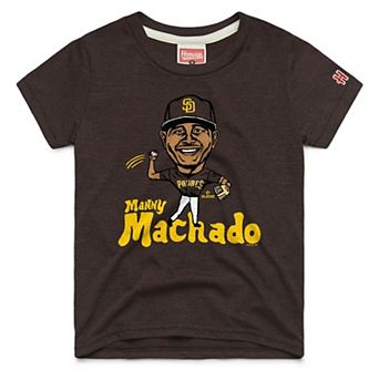 Youth Homage Manny Machado Brown San Diego Padres Caricature Tri-Blend T-Shirt