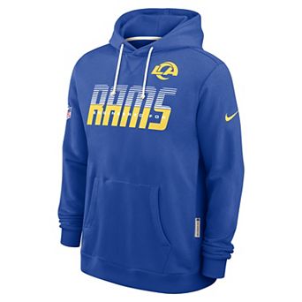 Men's Nike Royal Los Angeles Rams Sideline Standard Issue Top Prospect Dri-FIT Hoodie