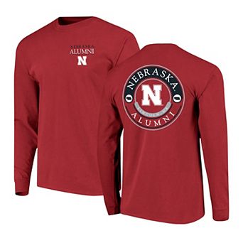 Men's Scarlet Nebraska Huskers Circle Seal Alumni Long-Sleeve T-Shirt