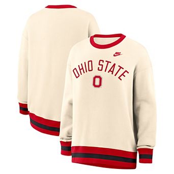 Women's Nike Natural Ohio State Buckeyes Legacy Pullover Sweatshirt