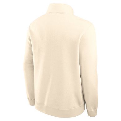 Men's Nike Cream Duke Blue Devils Primetime Club Fleece Half-Zip Pullover