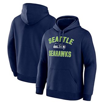 Men's Logo Athletic College Navy Seattle Seahawks Arch Victory Hoodie