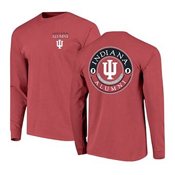 Men's Crimson Indiana Hoosiers Circle Seal Alumni Long-Sleeve T-Shirt