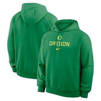 Men's Nike Green Oregon Ducks Premium Performance Raglan Dri-FIT Hoodie