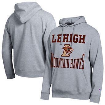 Men's Champion Heather Gray Lehigh Mountain Hawks Team Hoodie