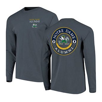 Men's Navy Notre Dame Fighting Irish Circle Seal Alumni Long-Sleeve T-Shirt