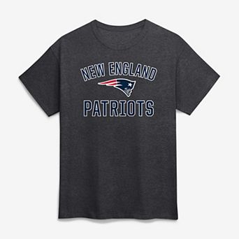 Men's Logo Athletic Charcoal New England Patriots Cotton Victory Arch T-Shirt