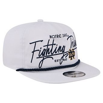 Men's New Era White Notre Dame Fighting Irish Team Rope 19TWENTY Adjustable Hat