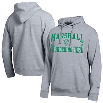 Men's Champion Heather Gray Marshall Thundering Herd Team Hoodie