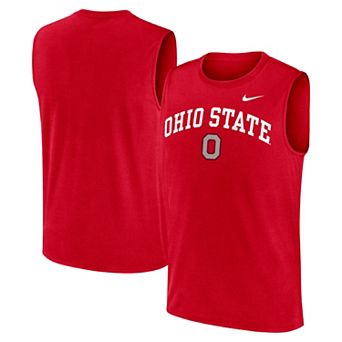 Men's Nike Scarlet Ohio State Buckeyes Primetime Legend Arch Dri-FIT Muscle Tank Top