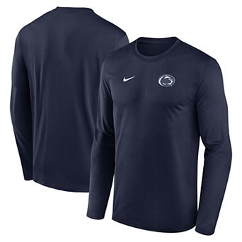 Men's Nike Navy Penn State Nittany Lions 2026 Sideline Small Logo Legend Dri-FIT Long Sleeve T-Shirt