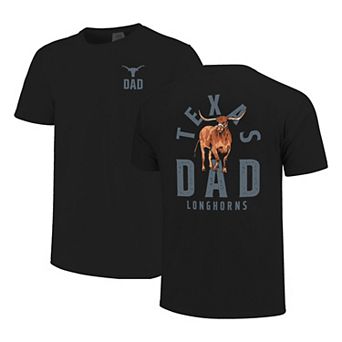Men's Black Texas Longhorns Father's Day Mascot Overlay T-Shirt