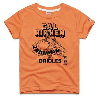 Youth Homage Cal Ripken Jr. Orange Baltimore Orioles Cooperstown Collection Player Graphic Tri-Blend T-Shirt
