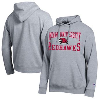 Men's Champion Heather Gray Miami University RedHawks Team Hoodie