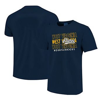 Men's Navy West Virginia Mountaineers Alumni Script Overlay T-Shirt