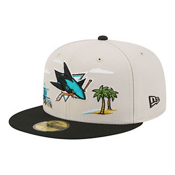 Men's New Era Tan/Black San Jose Sharks Localized City Icon 59FIFTY Fitted Hat