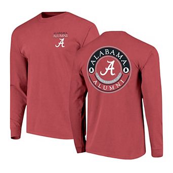 Men's Crimson Alabama Crimson Tide Circle Seal Alumni Long-Sleeve T-Shirt