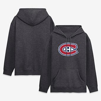 Men's Fanatics Heather Charcoal Montreal Canadiens Essential Hoodie