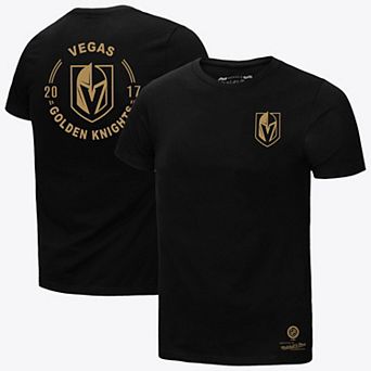 Men's Mitchell & Ness Black Vegas Golden Knights Core Penalty Box 3.0 T-Shirt
