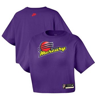 Women's Nike Purple Phoenix Mercury Hardwood Classics Court Origins Throwback Cropped T-Shirt