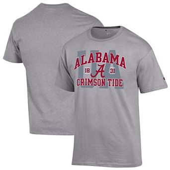 Men's Champion Heather Gray Alabama Crimson Tide Varsity T-Shirt