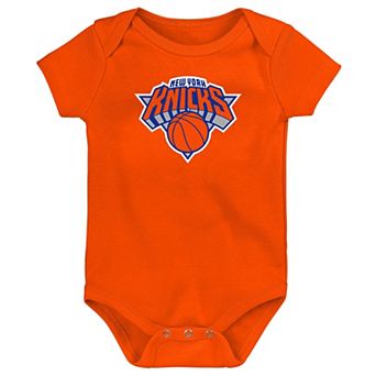 Newborn Outerstuff Orange New York Knicks Primary Logo Creeper