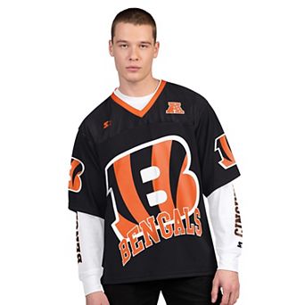 Men's Starter Black/White Cincinnati Bengals Short Sleeve & Long Sleeve T-Shirt Combo Pack