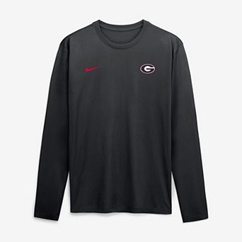 Men's Nike Black Georgia Bulldogs 2026 Sideline Small Logo Legend Dri-FIT Long Sleeve T-Shirt
