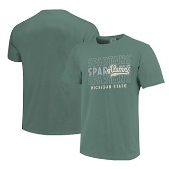 Men's Green Michigan State Spartans Alumni Script Overlay T-Shirt