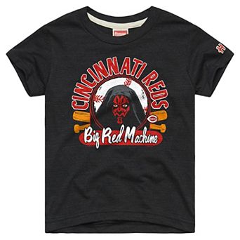 Youth Homage Charcoal Cincinnati Reds Star Wars x MLB Dark Side T-Shirt