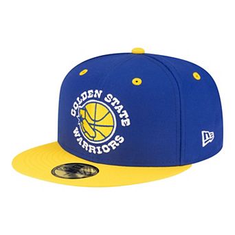 Men's New Era Royal/Gold Golden State Warriors 80s Throwback 59FIFTY Fitted Hat