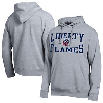 Men's Champion Heather Gray Liberty Flames Team Hoodie