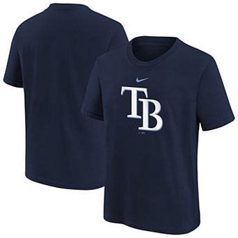 Youth Nike Navy Tampa Bay Rays Large Logo T-Shirt