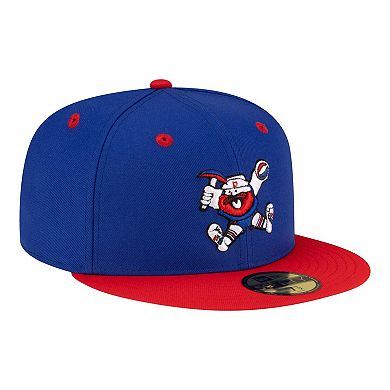 Men's New Era Royal/Red Denver Nuggets 80s Throwback 59FIFTY Fitted Hat