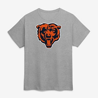 Men's Logo Athletic Gray Chicago Bears Primary Logo T-Shirt