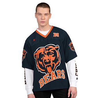 Men's Starter Navy/White Chicago Bears Short Sleeve & Long Sleeve T-Shirt Combo Pack