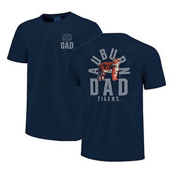 Men's Navy Auburn Tigers Father's Day Mascot Overlay T-Shirt