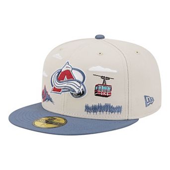 Men's New Era Tan/Blue Colorado Avalanche Localized City Icon 59FIFTY Fitted Hat