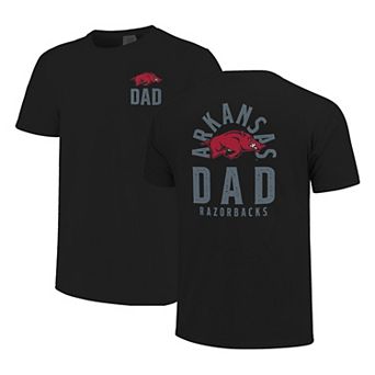 Men's Black Arkansas Razorbacks Father's Day Mascot Overlay T-Shirt